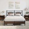 vidaXL Bed Frame without Mattress Brown Oak 53.9x74.8” Engineered Wood
