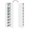 vidaXL Slim Storage Cabinet White Engineered Wood Slim, Tall