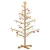 vidaXL Wooden Christmas Tree with Stand Brown 49.21 in Solid pine wood