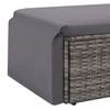 vidaXL Rattan Sofa Set Grey and Dark Grey Poly Rattan and Polyester Medium