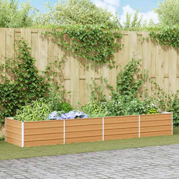 vidaXL Garden Raised Bed Silver Galvanized steel Large