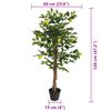 vidaXL Artificial Lemon Tree Green Polypropylene, Eucalyptus wood, Foam