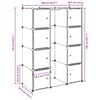 vidaXL Modular Storage White Plastic and chromed steel wire Medium