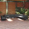vidaXL Garden Lounge Set Black, Anthracite