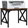 vidaXL Printer Stand Smoked Oak 15.7"x11.8"x12.2" Engineered Wood