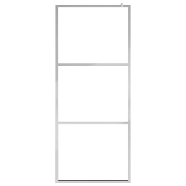 vidaXL Walk-in Shower Wall with Whole Frosted ESG Glass 35.4"x76.8"