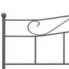 vidaXL Bed Frame Gray Metal Super King Simple Bed Frame Rectangular