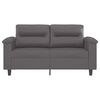 vidaXL 2-seater Sofa Grey Faux leather, metal, foam 2-seater Durable