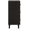 vidaXL Side Cabinet Black Solid Mango Wood Medium Cabinet Rectangular