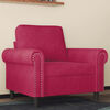 vidaXL Sofa Chair Wine red Velvet (100% polyester) 23.6 in seat width