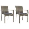 vidaXL Garden Dining Set Black and Grey