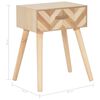 vidaXL Bedside Cabinet Natural Wood Solid Paulownia wood, Solid Pine wood