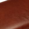vidaXL Bok Bench Brown and natural Genuine leather, solid mango wood Small
