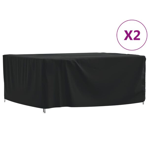vidaXL Garden Furniture Cover Black 420D Oxford fabric with PU coating