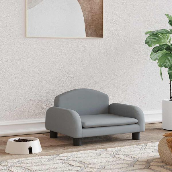 vidaXL Dog Bed Light Grey 50x40 x 11.8 " Fabric