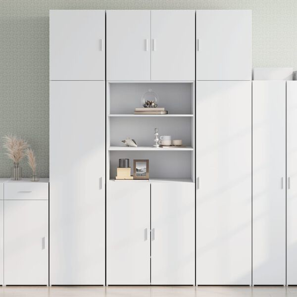 vidaXL Highboard White Engineered Wood 31.5 x 16.7 x 98.0 in Highboard