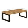 vidaXL Coffee Table Natural Mango Wood Finish Solid Mango Wood and Steel