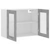 vidaXL Hanging Glass Cabinet Concrete Grey Engineered Wood Medium