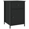 vidaXL Bedside Cabinet Set of 2 Black Engineered wood, iron Medium