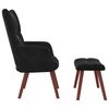 vidaXL Relaxing Chair With Stool Black