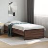 vidaXL Bed Frame Brown Oak Engineered Wood Twin Size Durable Bed Frame