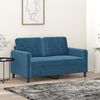 vidaXL 2-seater Sofa Blue Velvet, Metal Standard Seats Many