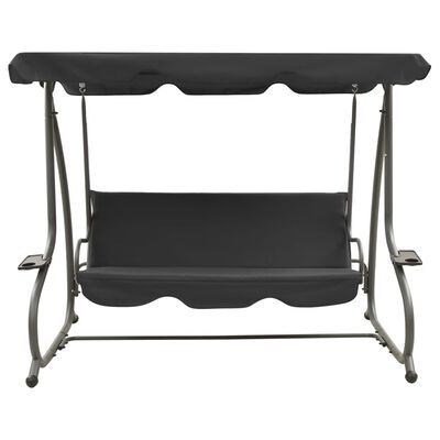 vidaXL Outdoor Swing Bench with Canopy Anthracite