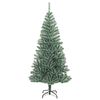 vidaXL Artificial Christmas Tree Green and white PET, Metal 82.7 in