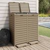vidaXL Outdoor Garbage Bin Light Brown 30.7"x16.1"x33.9" Polypropylene