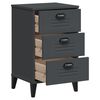 vidaXL Bedside Table Anthracite Grey Engineered Wood, Plastic Medium
