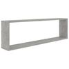 vidaXL Wall Shelf Set of 2 Concrete grey Engineered wood