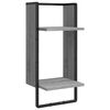 vidaXL Wall Shelf Set Set of 4 Grey Sonoma Engineered wood, metal