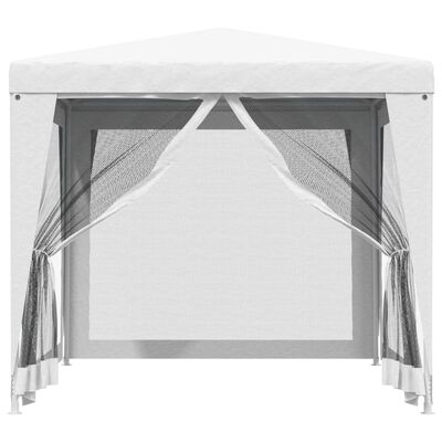 vidaXL Party Tent with 4 Mesh Sidewalls 8.2'x8.2' White