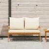 vidaXL Garden Bench with Cushion Brown Solid Acacia wood