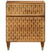 vidaXL Bedside Cabinet Honey Brown Solid Mango Wood, Engineered Wood, Iron