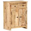 vidaXL Sideboard Rough Mango Wood Solid Rough Mango Wood 23.2x13.8x29.5 in