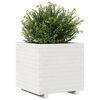 vidaXL Garden Planter White Solid pinewood 19.7x19.7x19.5 in Durable
