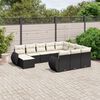 vidaXL Garden Sofa Set Black, Cream White