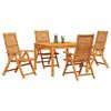 vidaXL Garden Dining Set 5 pcs Brown Solid Acacia Wood