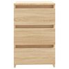 vidaXL Bed Cabinet Sonoma oak Engineered wood Bed Cabinet Rectangular