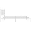vidaXL Bed Frame White Powder-coated steel Super King Size Bed Frame