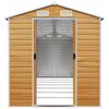vidaXL Garden Shed Light brown Galvanized steel Large Garden Shed