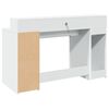 vidaXL Desk White Engineered wood Large Desk Rectangular Modern