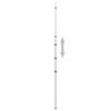 vidaXL Telescopic Tarp Pole with Length of 40.2 - 102.4 " Aluminum