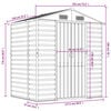 vidaXL Garden Shed Anthracite Galvanized Steel 75.2 x 51.2 x 78.0 in
