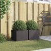 vidaXL Planter Set of 2 Black Cold-rolled steel Medium Durable