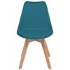 vidaXL Dining Chair Set of 2 Turquoise Plastic Standard Ergonomic