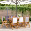 vidaXL Garden Chair Set of 8 Blue and White