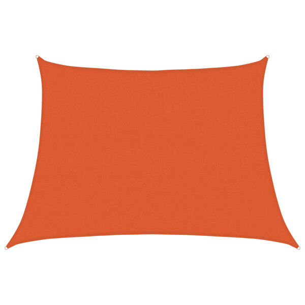 vidaXL Sunshade Sail 1.75 oz/ft² Trapezium Orange 4/5x9.8' HDPE