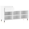 vidaXL Shoe Cabinet White 40.2x14.2x23.6" Engineered Wood